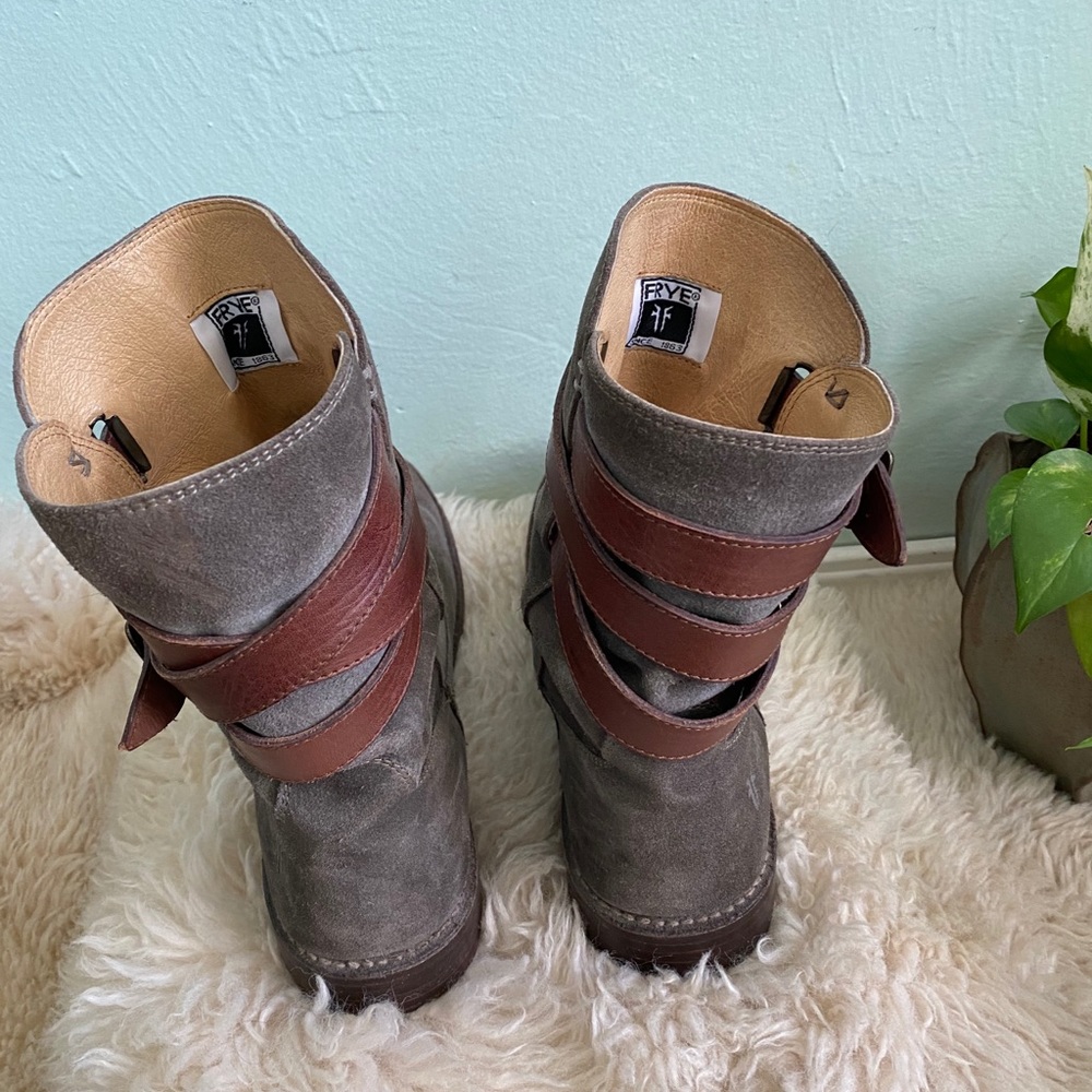 Frye Shirley Strap Suede Boot - Picture 5 of 5